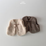 ［LINDO］Betty fur ribbon vest