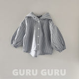 ［guru guru］Stripe hood shirt (baby & kids)