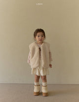 ［LINDO］Betty fur ribbon vest