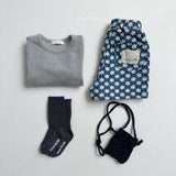 [minirobe] Flower denim short pants