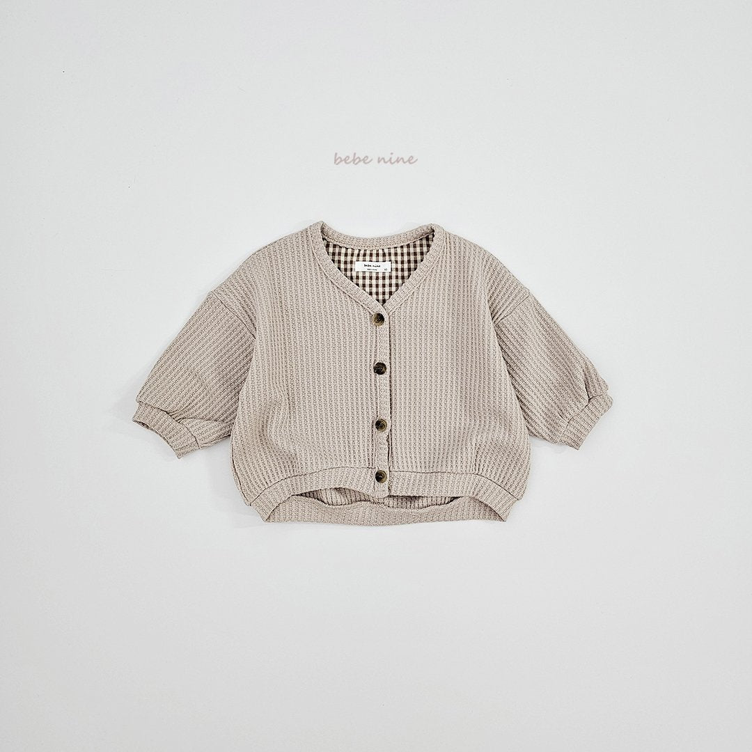 ［bebenine］Coco Waffle Cardigan