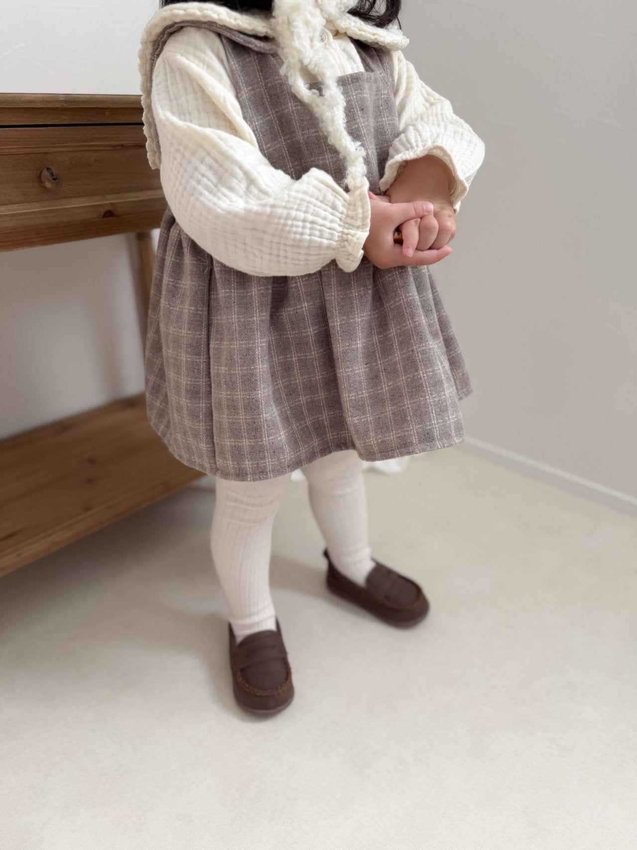 ［mimi market］Cookie check one-piece