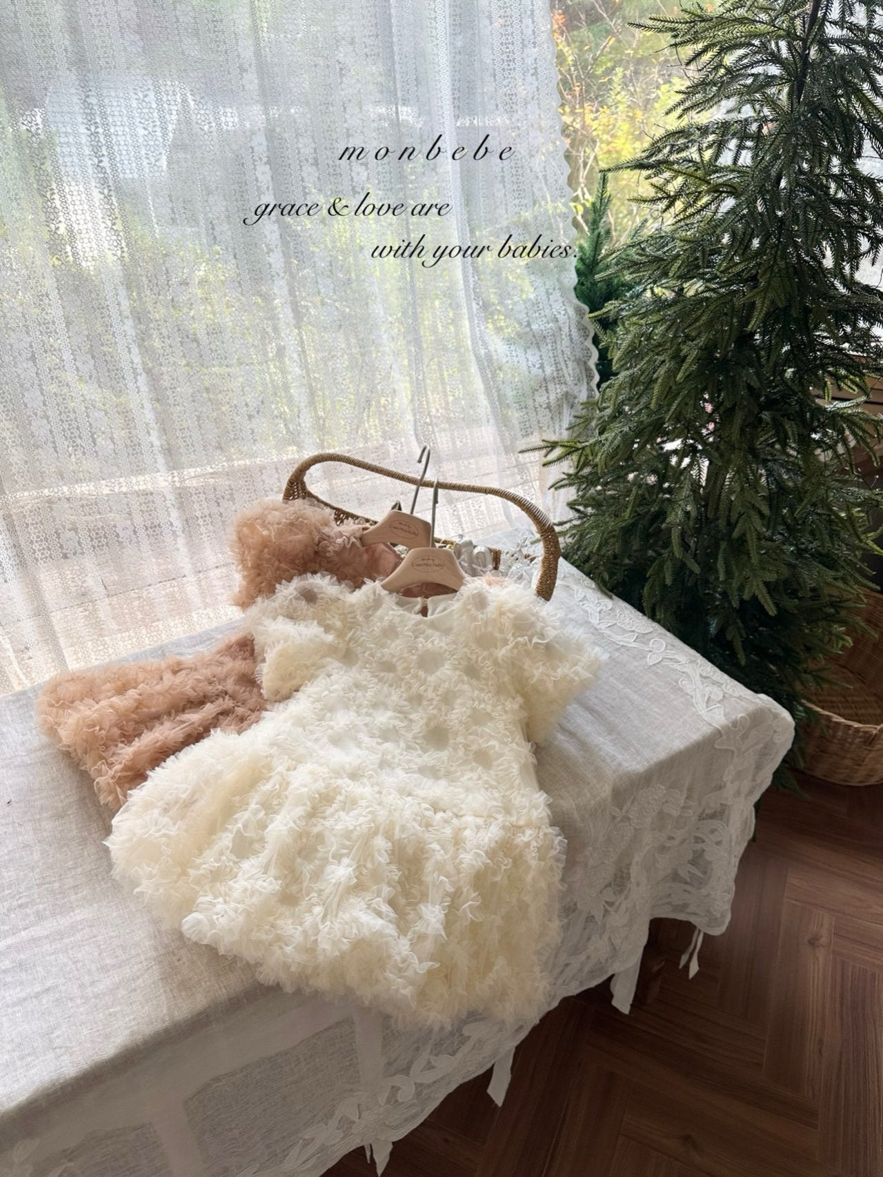 ［monbebe］Blanc shasha one-piece