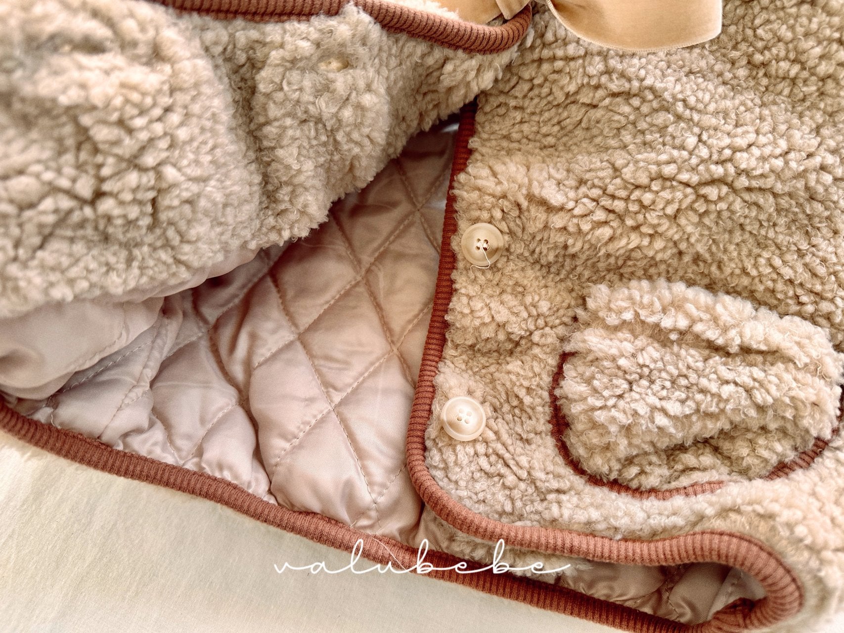 ［valubebe］Merry ribbon boa jacket (baby)