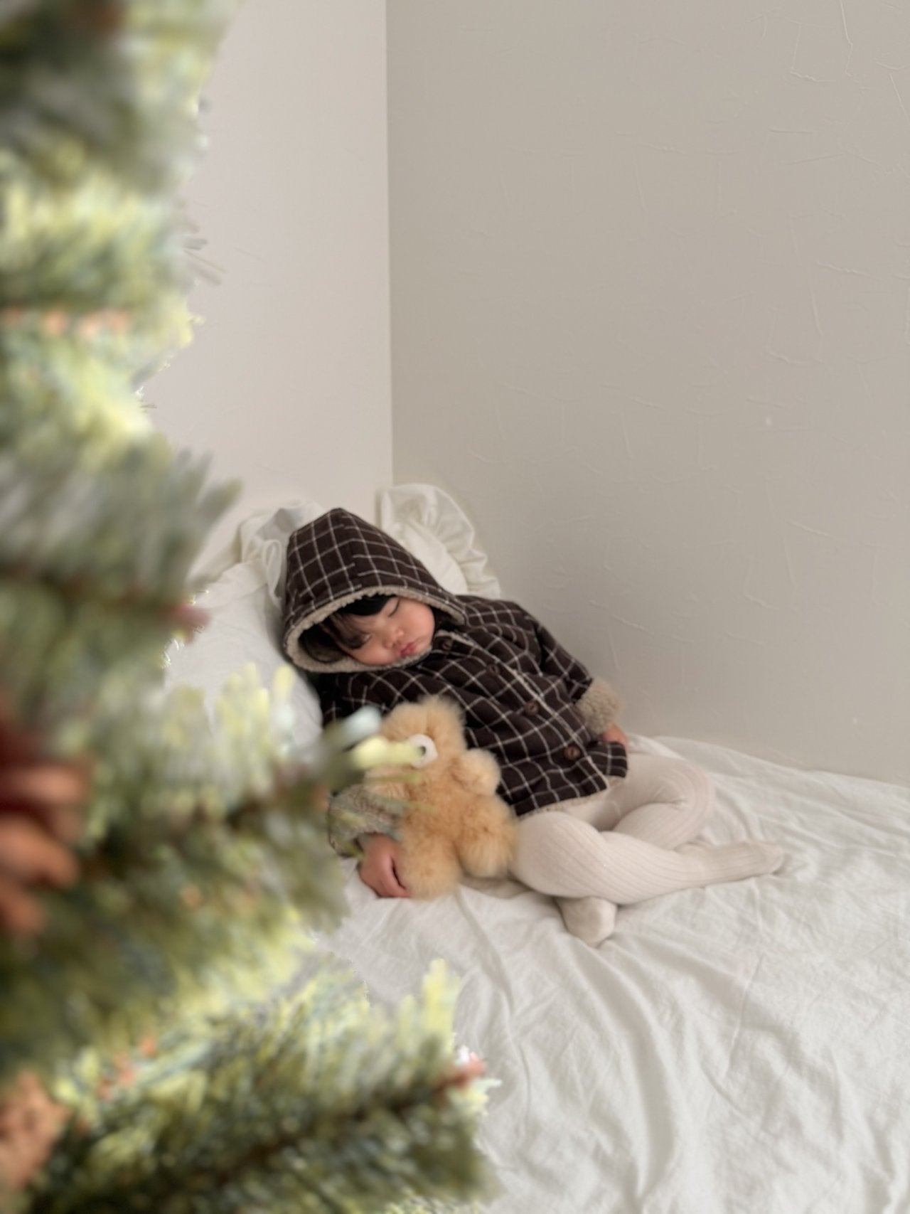 ［mimi market］Check boa jumper