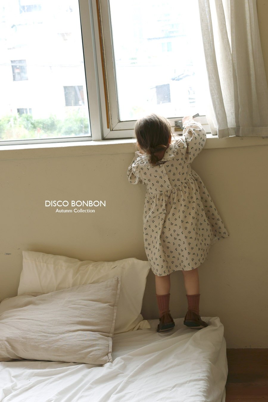 ［DISCO BONBON］Baba flower corduroy one-piece