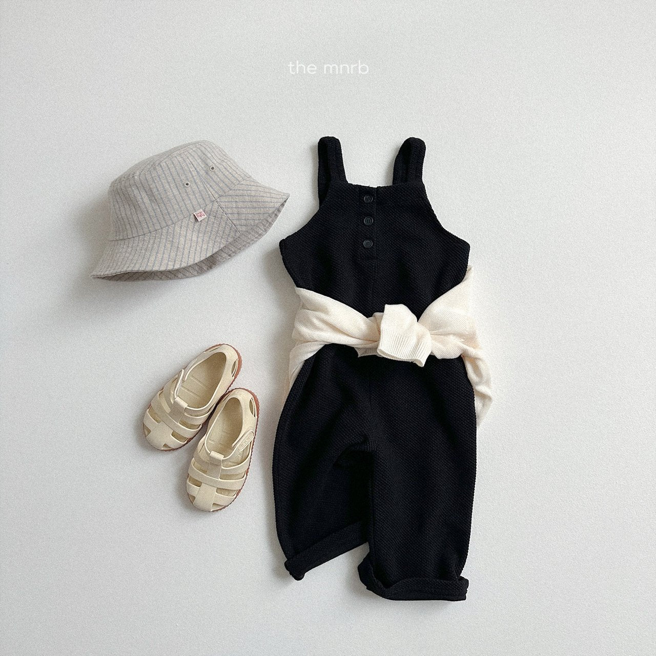 [minirobe] Curly suspenders jumpsuit