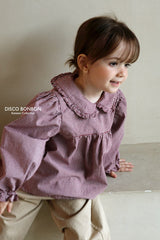 ［DISCO BONBON］Candy frill check blouse