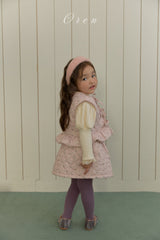 ［OREN］ Rose rib puff tops