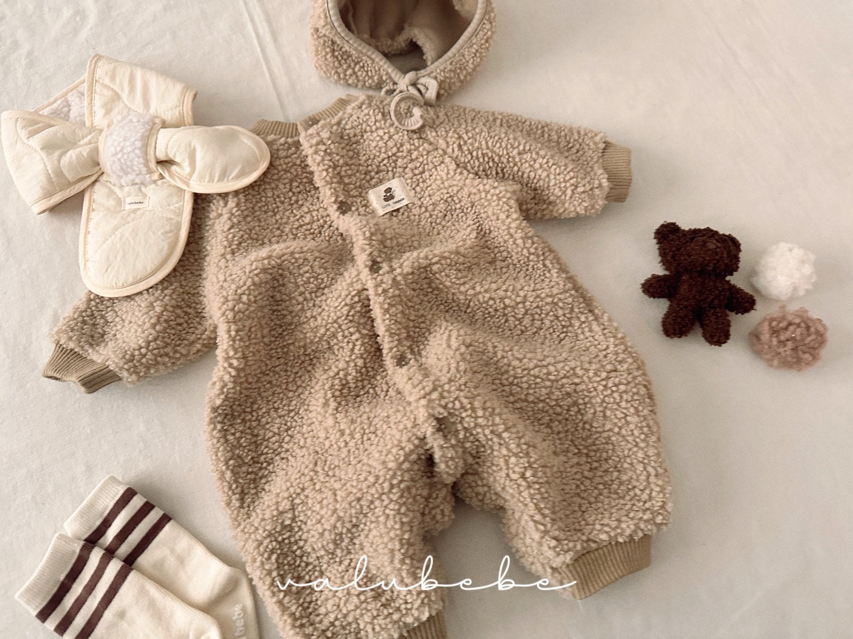 ［valubebe］Valu bear boa beanie (baby)