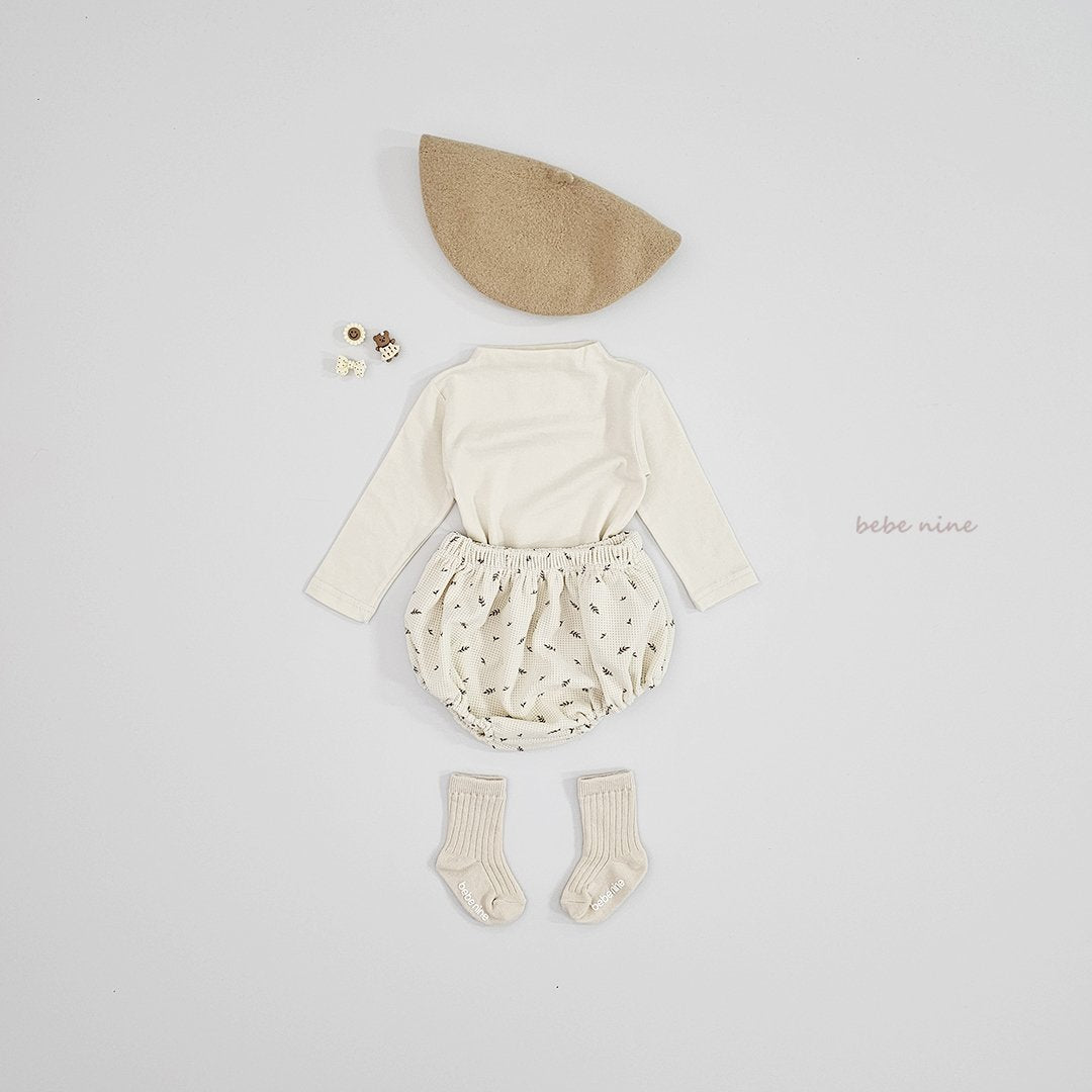 ［bebenine］Soft Mock Neck Tee