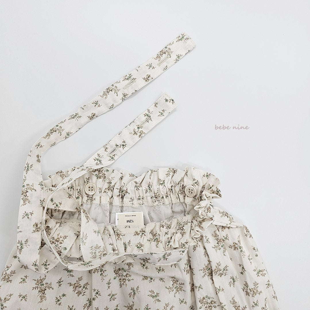 ［bebenine］Flower Overall Pants