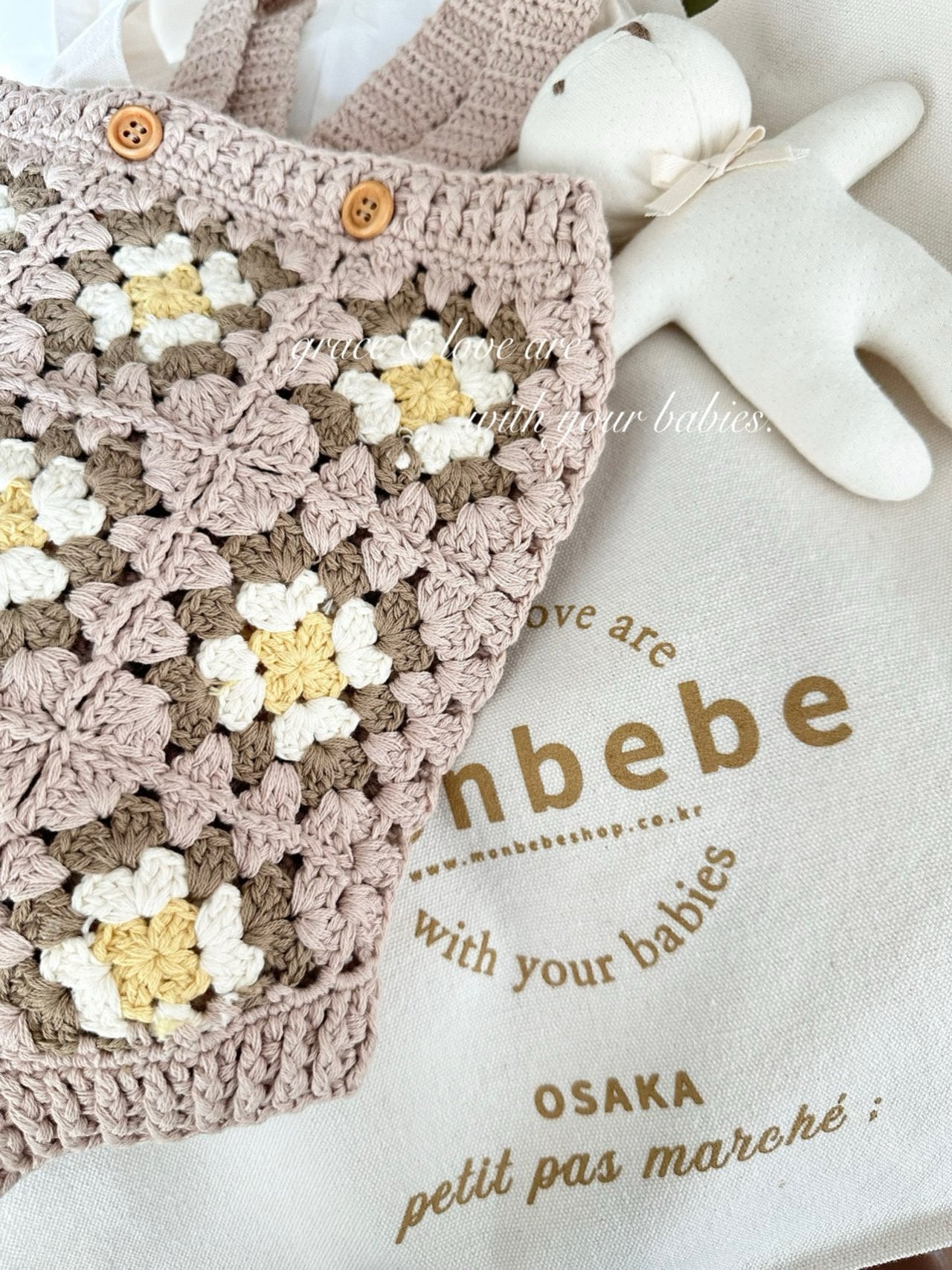 ［monbebe］Multi handmade knit suit