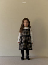 ［LINDO］Milk square one-piece (check)