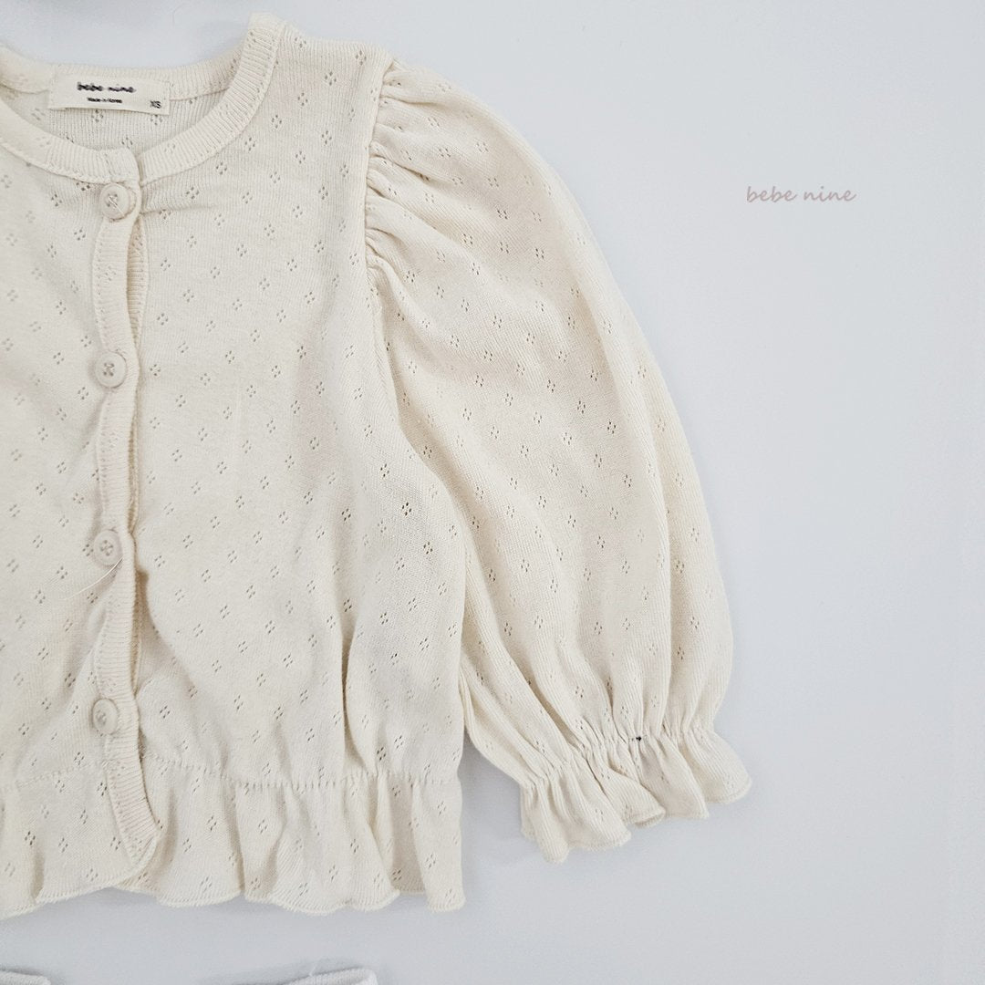 ［bebenine］Edel Frill Cardigan