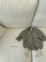 ［mienbloom.B］Waffle button rompers (baby)