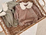 ［valubebe］Frill check collar rompers (baby)
