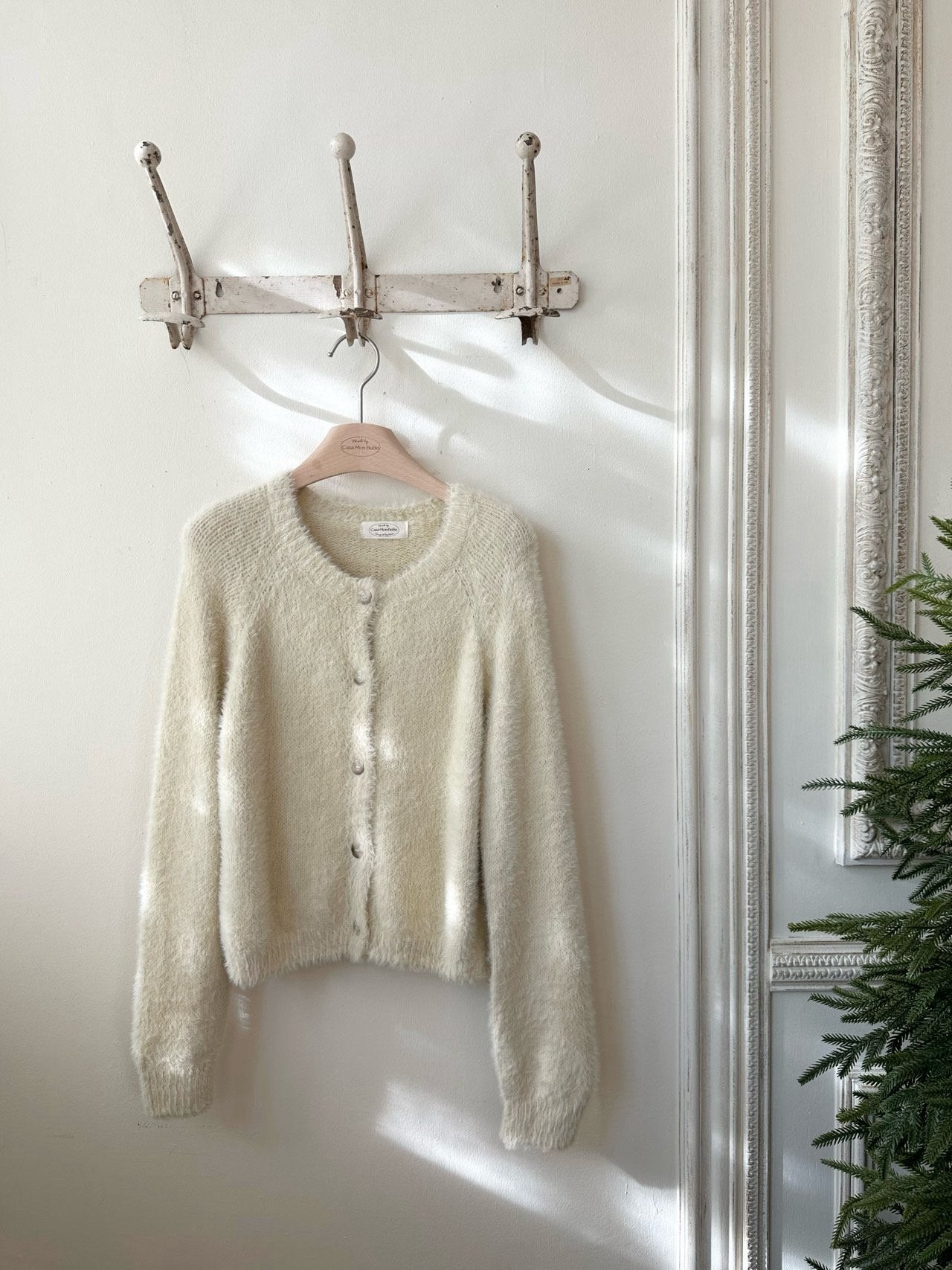 ［monbebe］Teddy fur cardigan