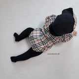 ［mienbloom.B］London check frill rompers (baby)