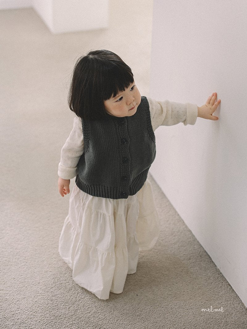 ［MELMEL］Tiered long skirt