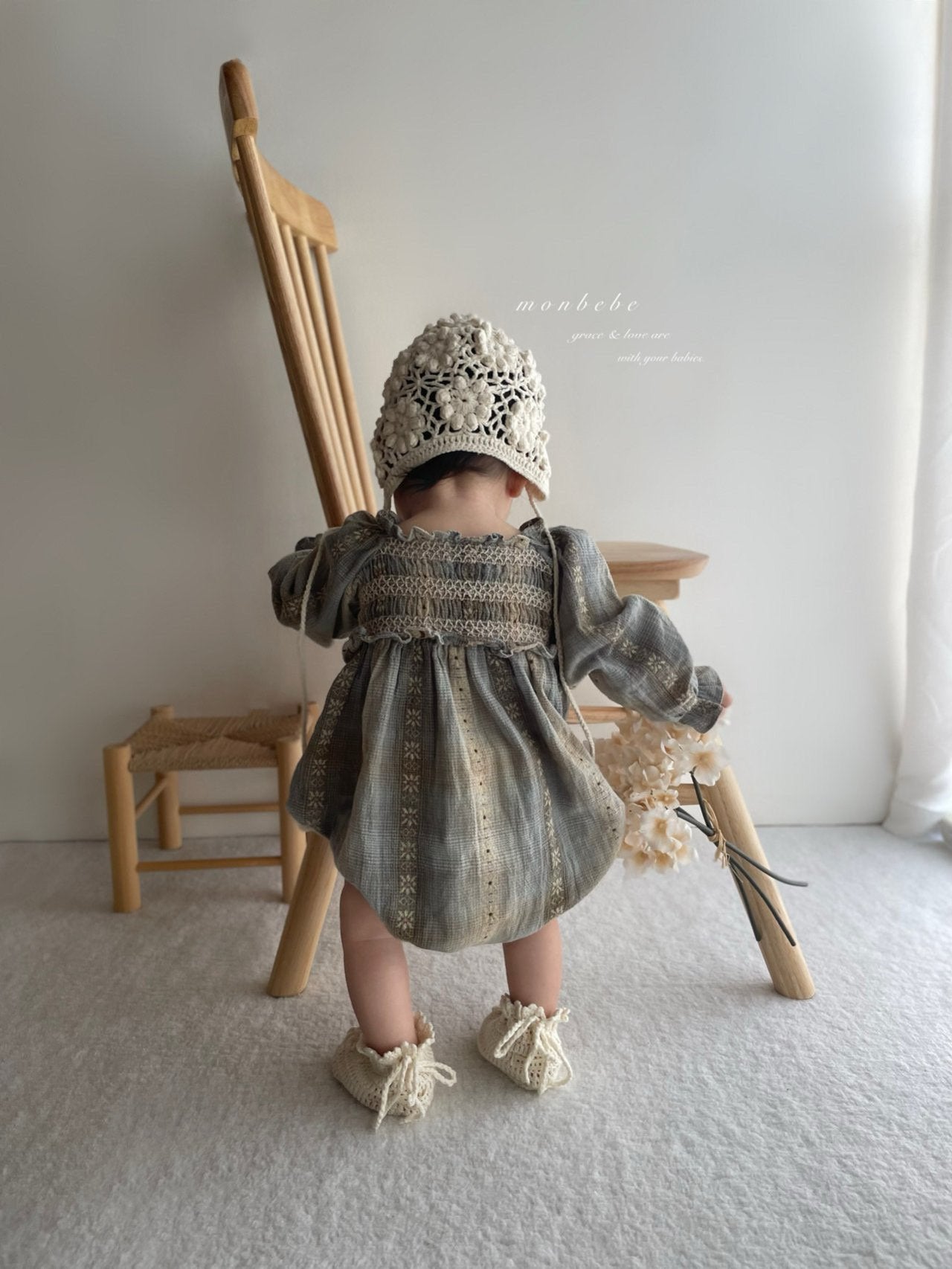 ［monbebe］Lala smock rompers