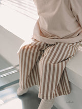 ［MELMEL］Striped wide pants