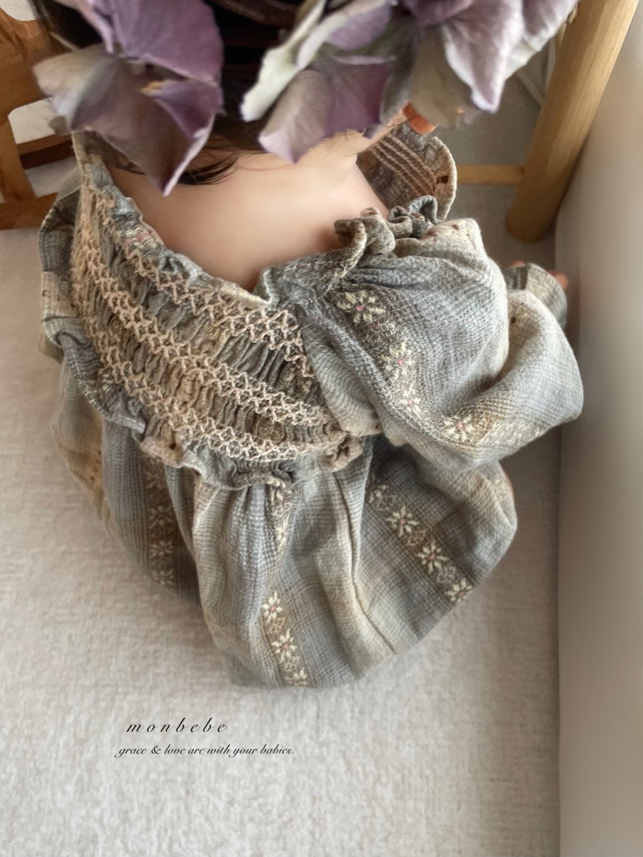 ［monbebe］Lala smock rompers