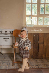 ［HIBYEBEBE］Jacquard knit set (tops & bonnet)