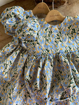［Anne shirley］Ology embroidery rompers (blue)