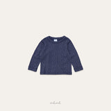 ［MELMEL］Flower ribbed longsleeve tee