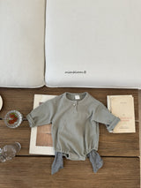 ［mienbloom.B］Waffle button rompers (baby)
