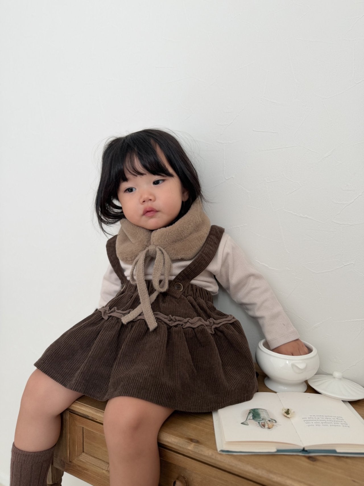 ［mimi market］Corduroy frill skirt