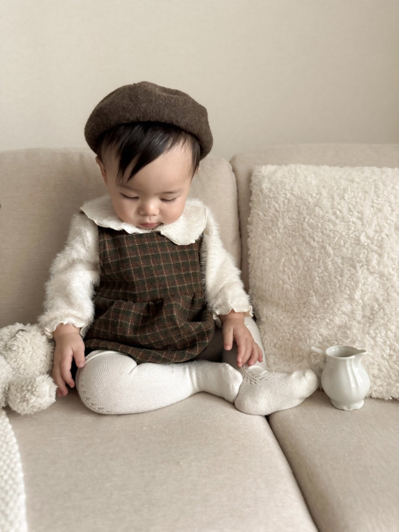 ［mimi market］Olly suspender rompers