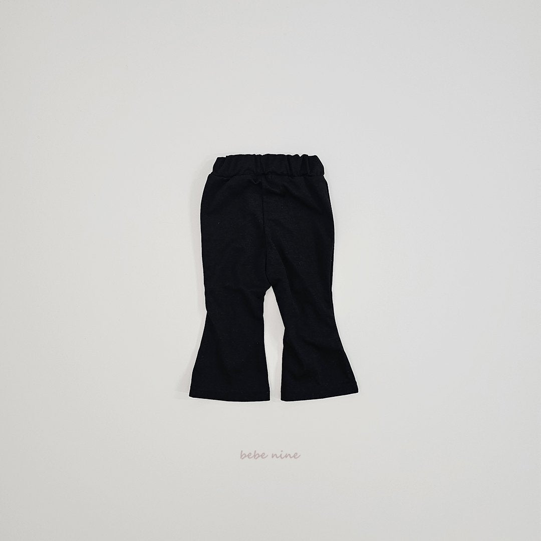 ［bebenine］Black Pink Flare Pants