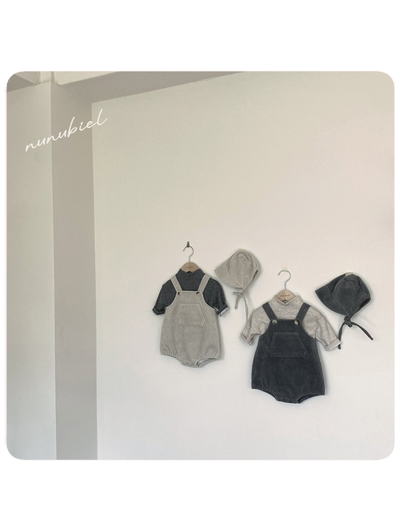 ［nunubiel］Corduroy rompers & bonnet