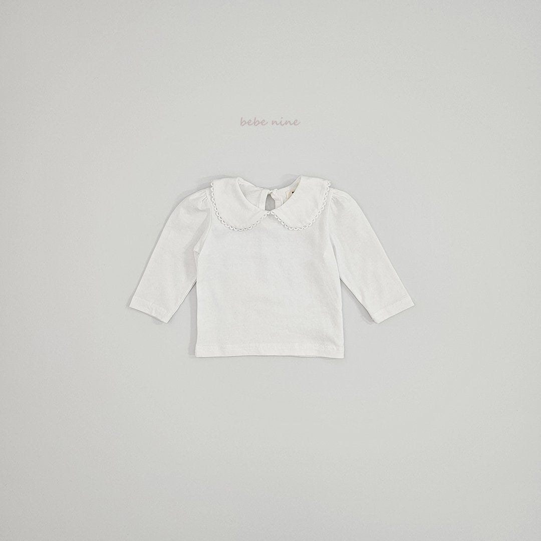 ［bebenine］Lace Round Collar Tee