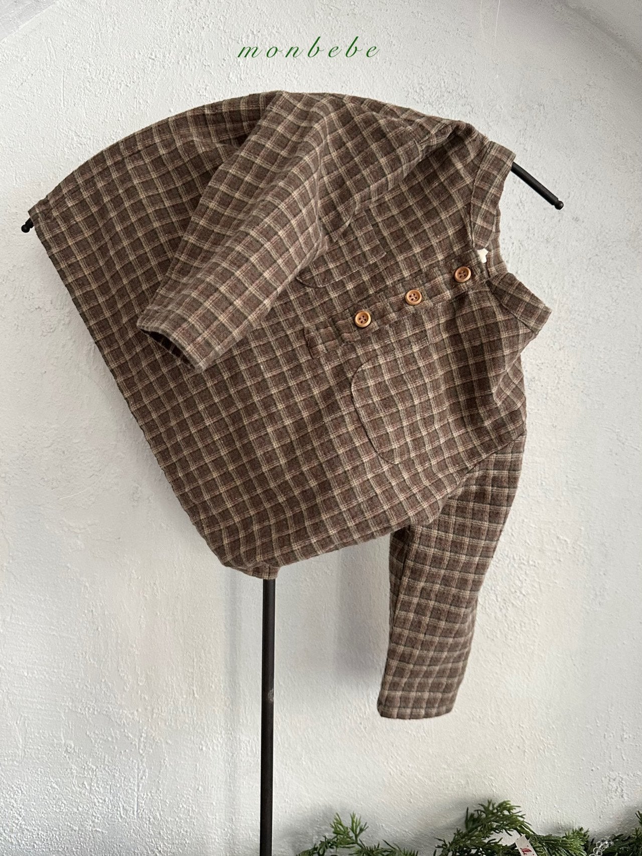 ［monbebe］Merry check shirt