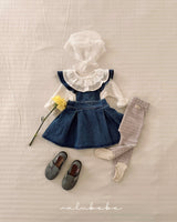 ［valubebe］Frill wing denim one-piece