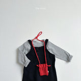 [minirobe] Curly suspenders jumpsuit