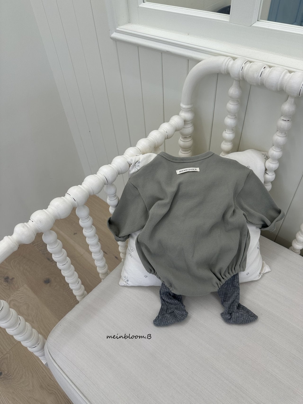 ［mienbloom.B］Waffle button rompers (baby)
