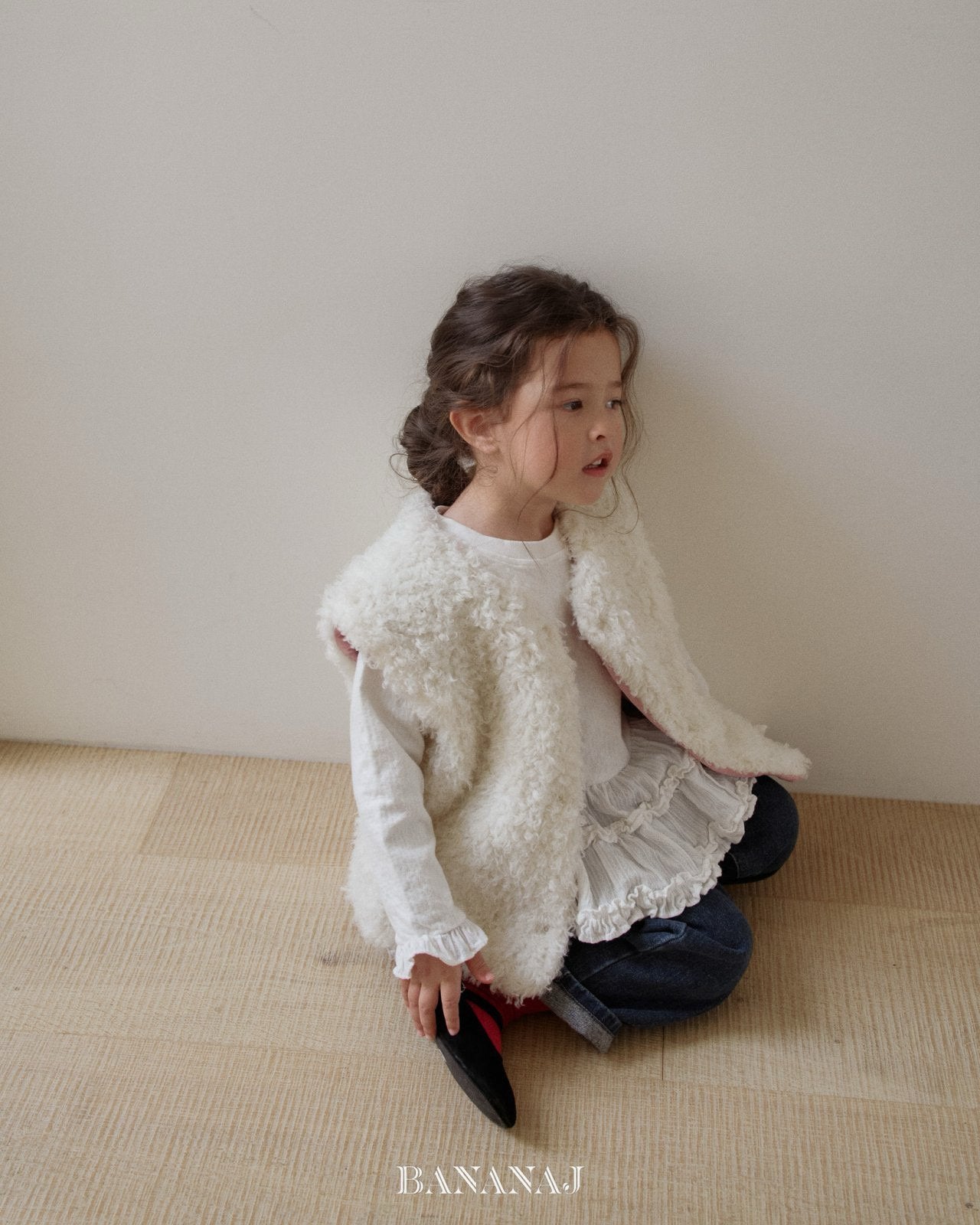 ［nanamood by BANANAJ］Bebe ruffle frill tee