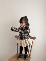 ［mimi market］Check fur coat