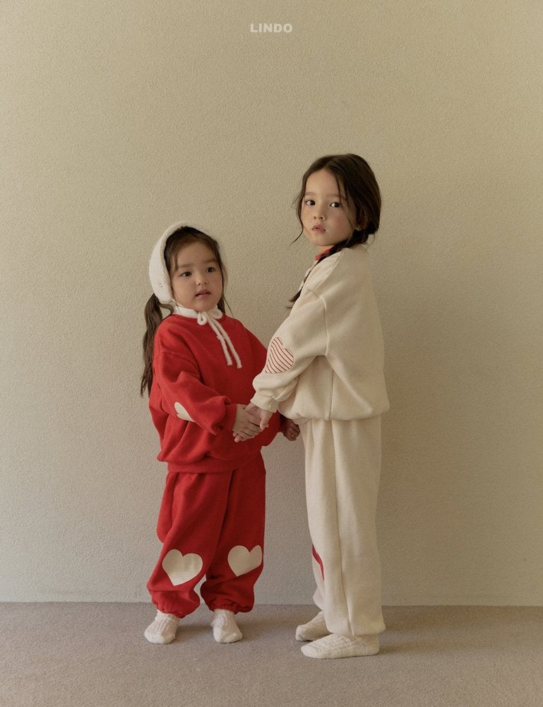 ［LINDO］Big heart jogger pants