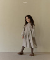 ［LINDO］Stripe turtleneck one-piece