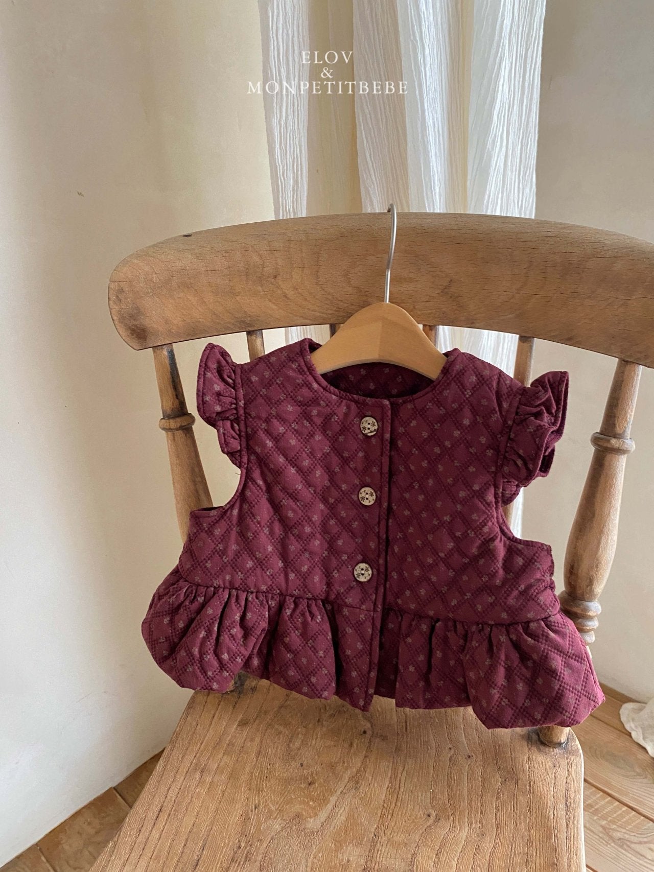 ［Mon petit bebe］Elva frill vest