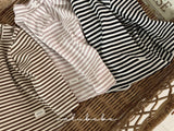 ［valubebe］Soft stripe half neck tops (baby & kids)