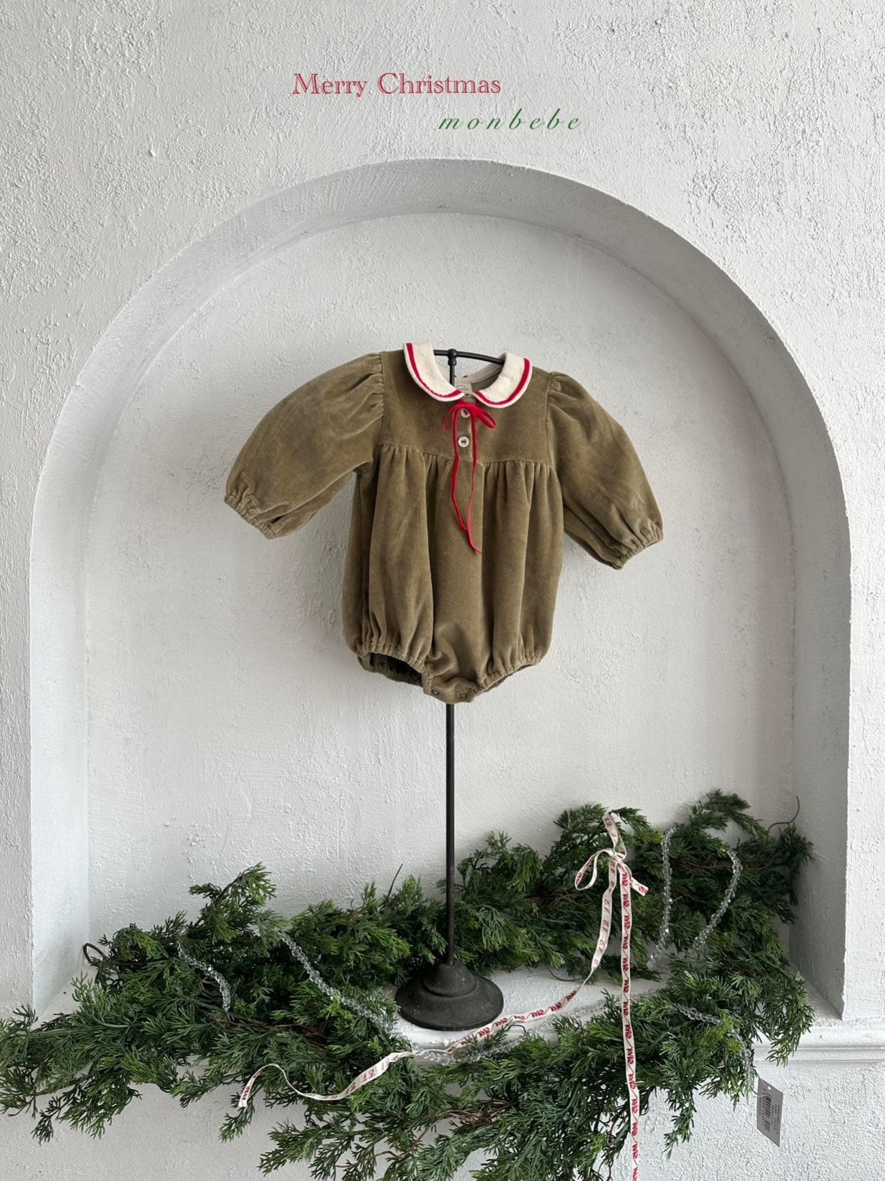 ［monbebe］Merry ribbon rompers