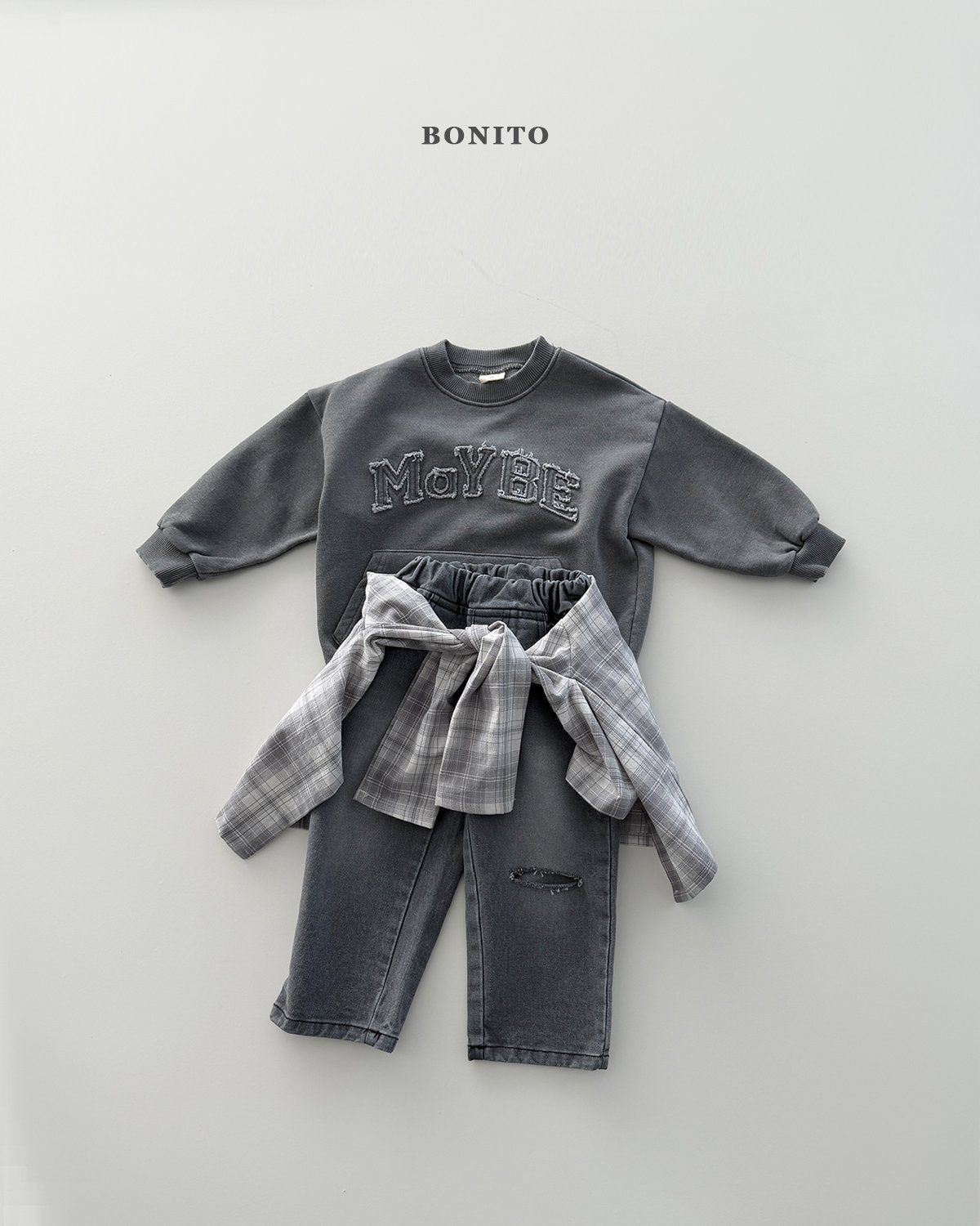 ［Bonito］Check shawl