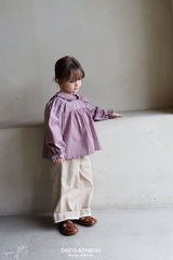 ［DISCO BONBON］Candy frill check blouse