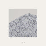 ［MELMEL］Flower ribbed longsleeve tee